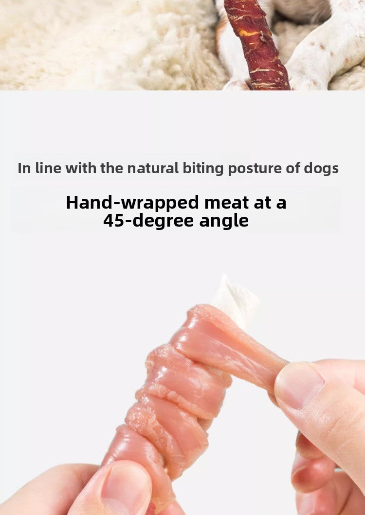 Dog Snacks Yihe 1.0m Stick Pet Snacks Large Dog Cowhide Ring Puppy Chicken Beef Chew Stick Dog