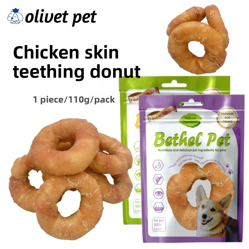 Dog Snacks Yihe 1.0m Stick Pet Snacks Large Dog Cowhide Ring Puppy Chicken Beef Chew Stick Dog