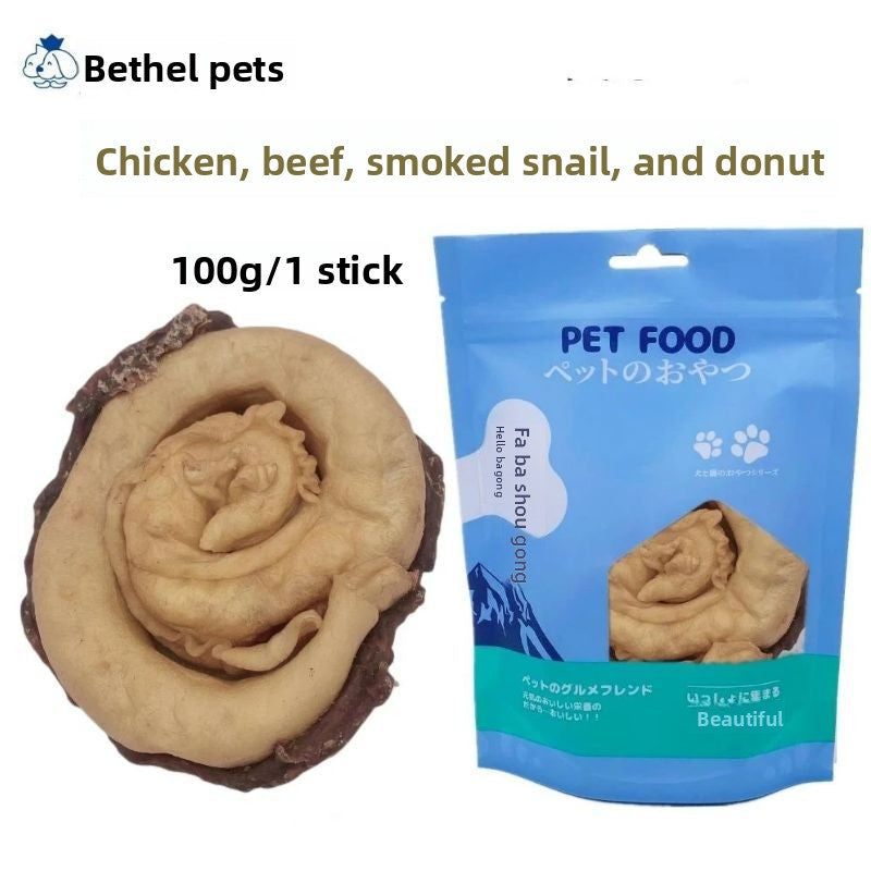 Dog Snacks Yihe 1.0m Stick Pet Snacks Large Dog Cowhide Ring Puppy Chicken Beef Chew Stick Dog
