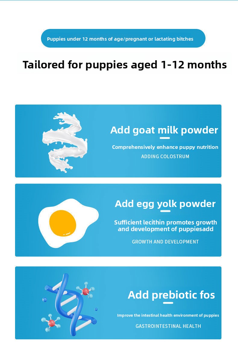 Puppy-Specific Dog Food Milk Cake Small Kibble for Small Breeds Teddy Puppy Food Golden Retriever Puppy Food Wholesale