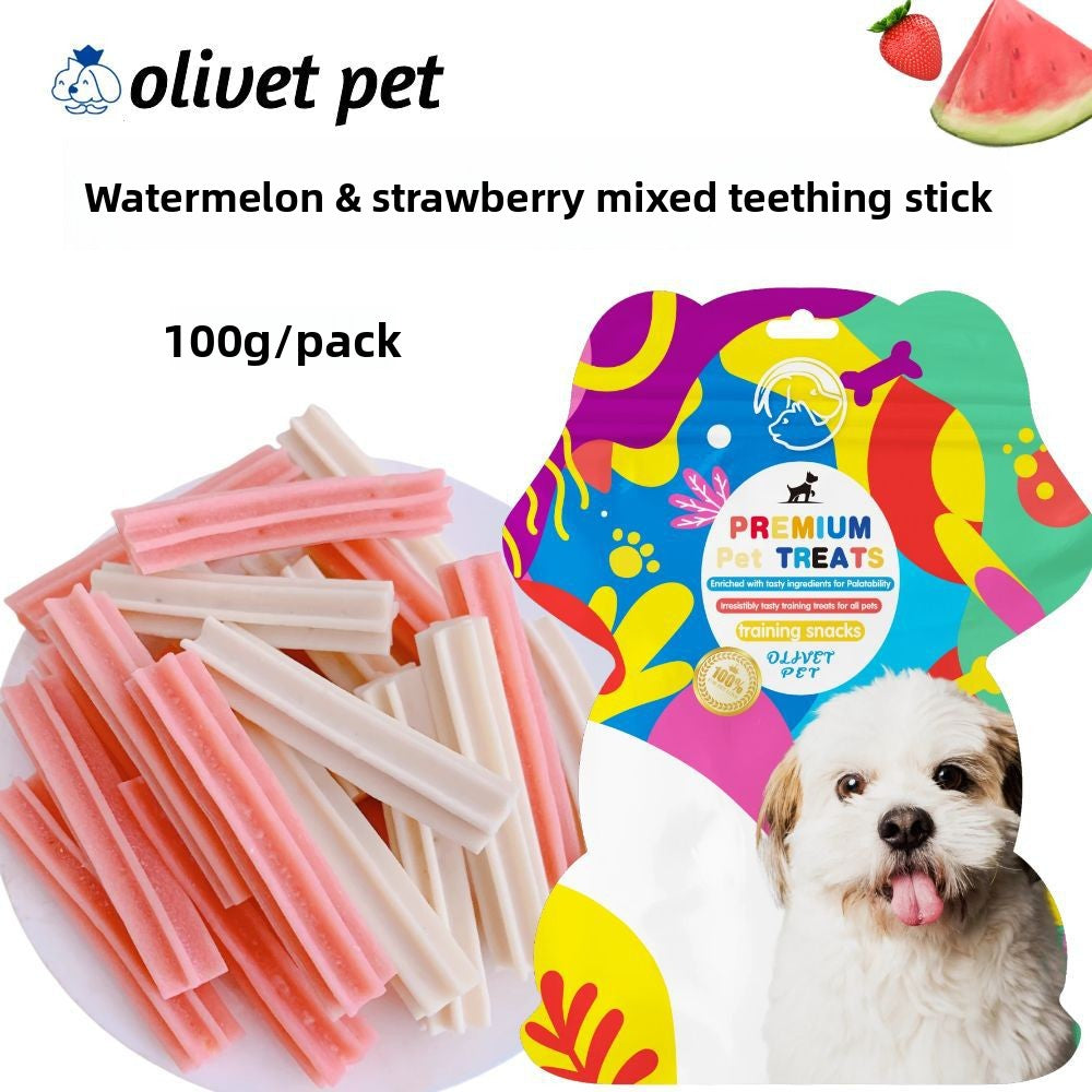 Dog Snacks Yihe 1.0m Stick Pet Snacks Large Dog Cowhide Ring Puppy Chicken Beef Chew Stick Dog