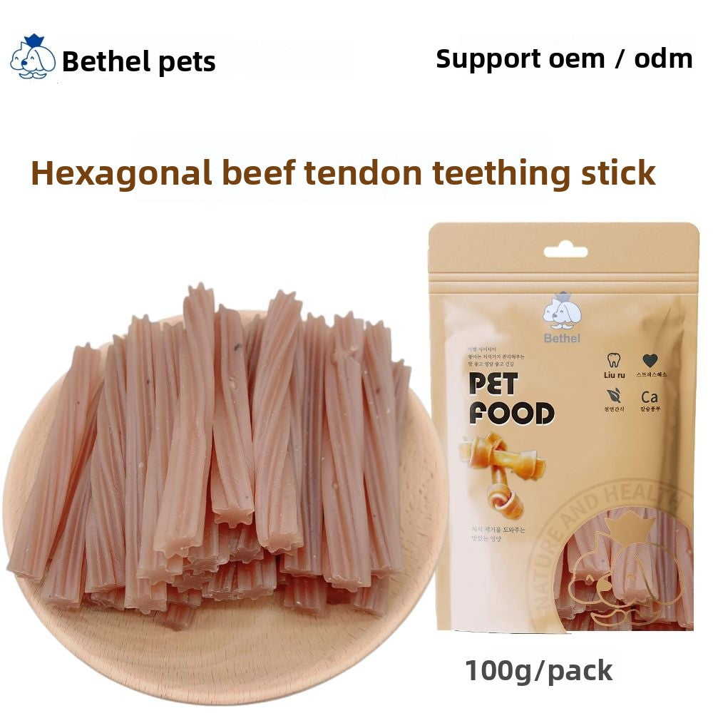 Dog Snacks Yihe 1.0m Stick Pet Snacks Large Dog Cowhide Ring Puppy Chicken Beef Chew Stick Dog