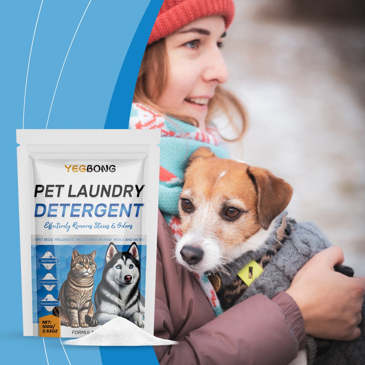 Yegbong Pet Laundry Powder: Stain & Odor Remover