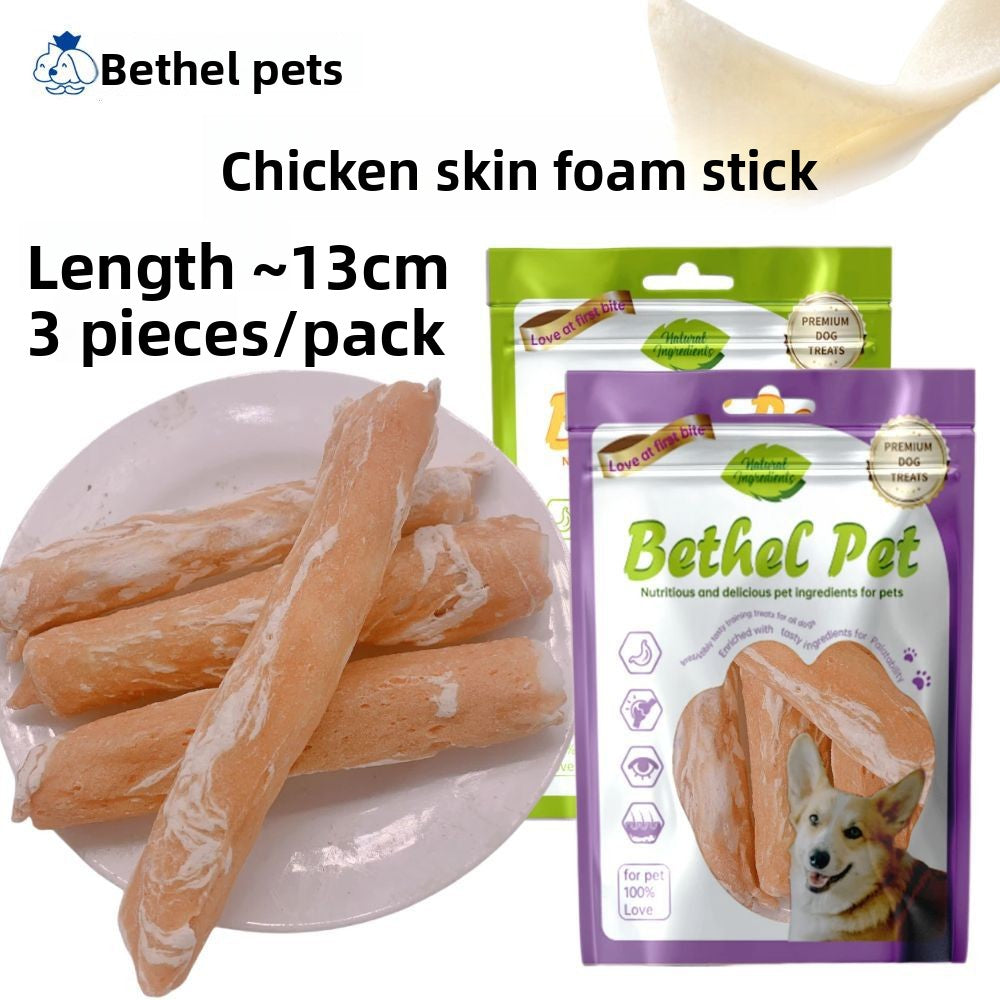 Dog Snacks Yihe 1.0m Stick Pet Snacks Large Dog Cowhide Ring Puppy Chicken Beef Chew Stick Dog