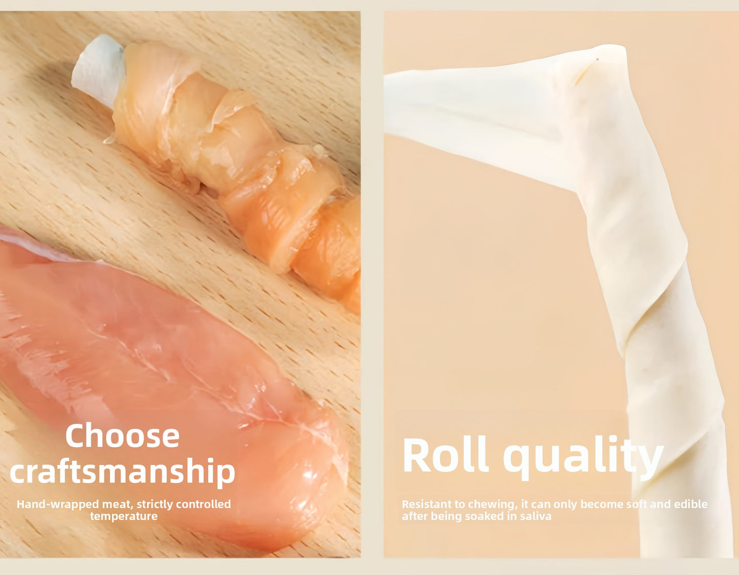 Dog Snacks Yihe 1.0m Stick Pet Snacks Large Dog Cowhide Ring Puppy Chicken Beef Chew Stick Dog