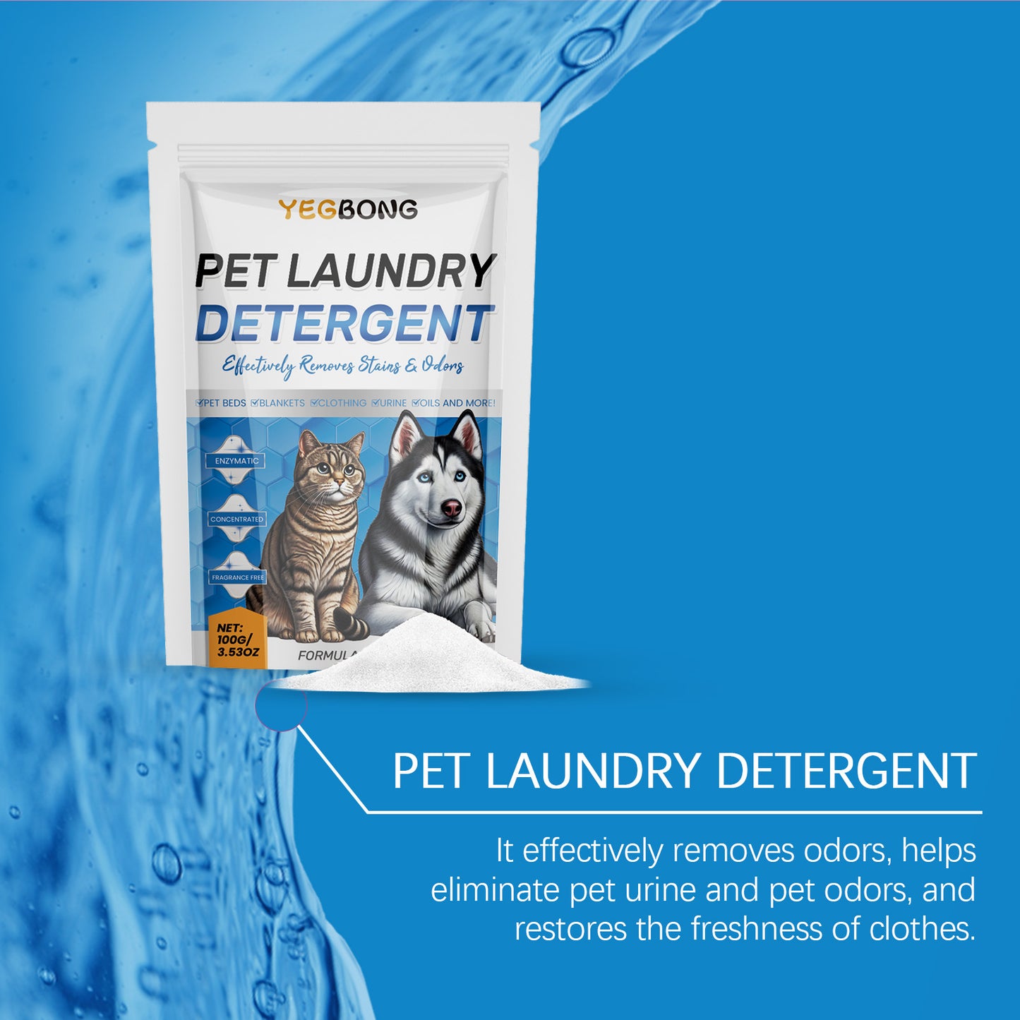 Yegbong Pet Laundry Powder: Stain & Odor Remover