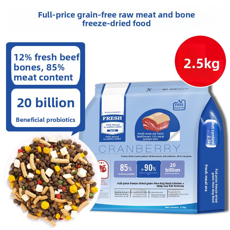 Fresh Meat Freeze-Dried Grain-Free Dog Food, 5kg All Breed Formula