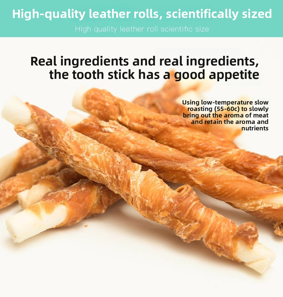 Dog Snacks Yihe 1.0m Stick Pet Snacks Large Dog Cowhide Ring Puppy Chicken Beef Chew Stick Dog